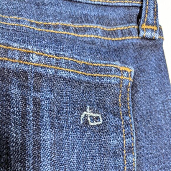 Rag & Bone Jeans Women Size 27 Skinny Blue Denim Whiskers Kensington - Picture 6 of 9